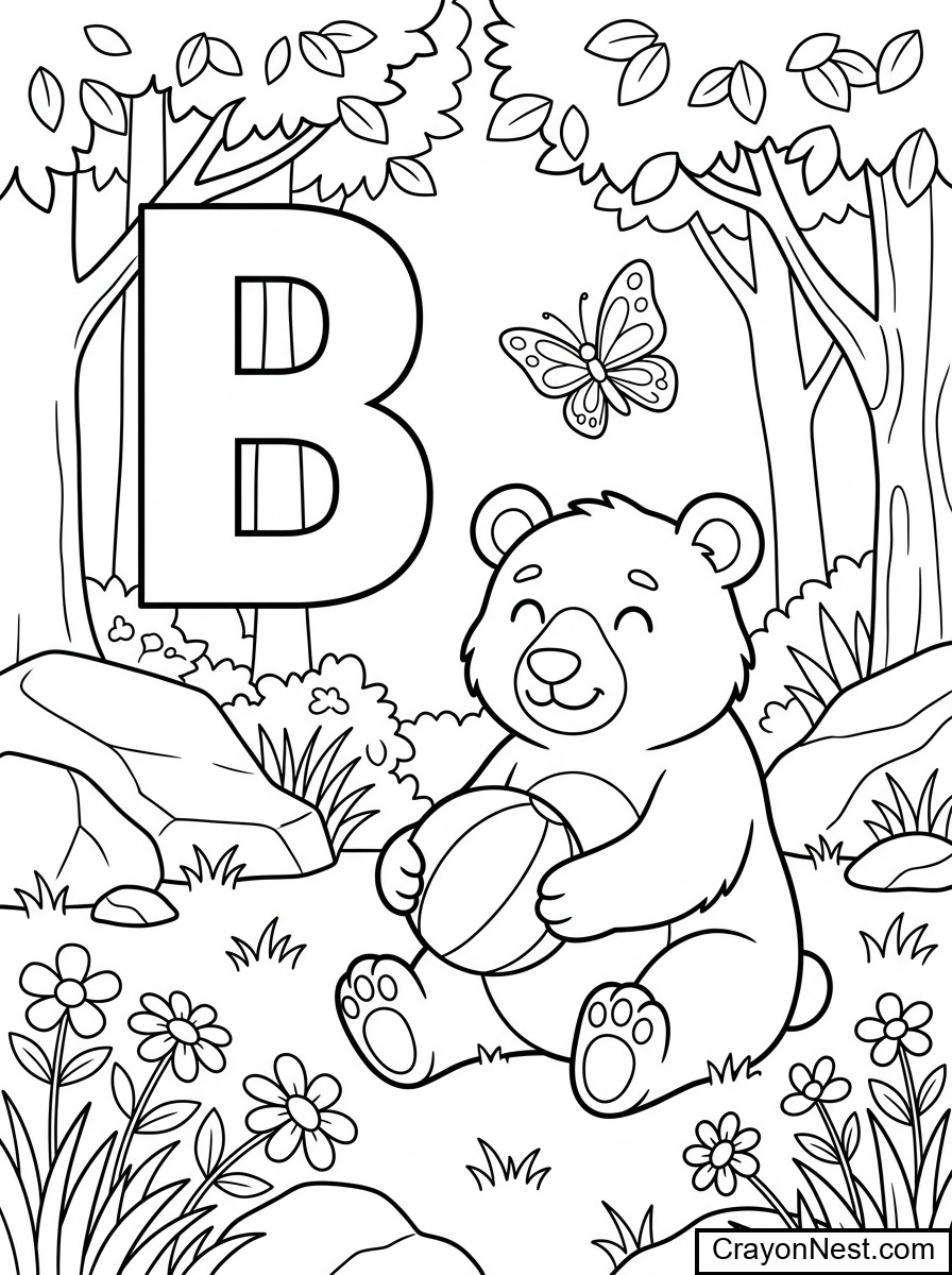 Alphabet Colouring Page