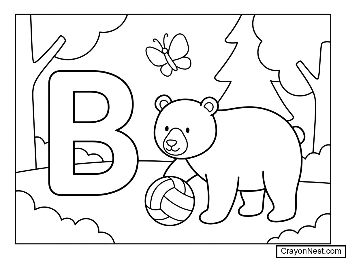 Alphabet Colouring Page