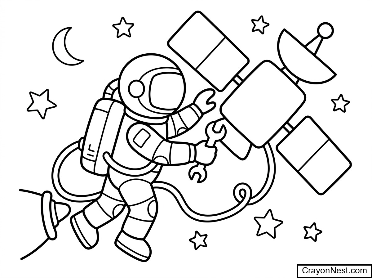Astronaut Coloring Page